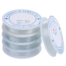 2x 5X Rollos де Хило Elastico Transparente Гома 0.6 мм DIY