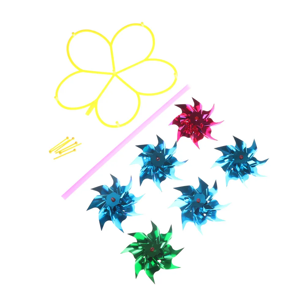 

1pc Colorful Plastic Sequins Windmill Whirligig Wind Spinner Home Yard Garden Decor