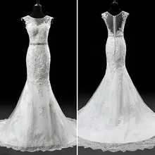 Hot Sale Elegant Wedding Dresses Sleeveless Sweetheart Brush Train Vestido De Noiva 2016 Sexy Satin Lace Applique Bridal Gown