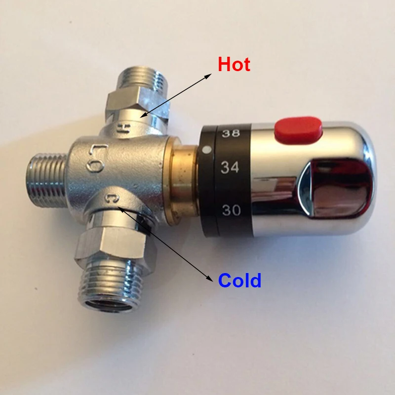 ULGKSD термостатический Латунный картридж G1/2 = DN15 смеситель клапан горячей и холодной воды контроль температуры смешивания аксессуары для ванной комнаты