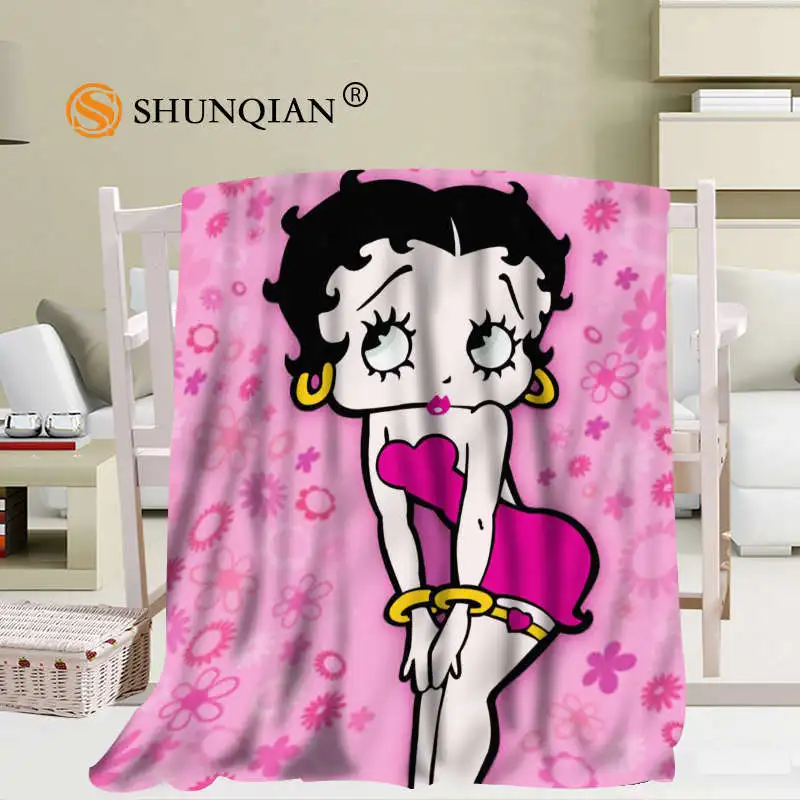 Изготовленное на заказ одеяло Betty Boop с героями мультфильмов, мягкое DIY Украшение вашей картины, размер спальни 56x80 дюймов, 50X60 дюймов, 40X50 дюймов A7.10 - Цвет: 6