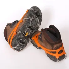 8 Teeth Non-slip Ice Snow Climbing Anti-slip Shoe Covers TPE Tubber Spike Cleats Crampons Thickened Steel Snow Shoes Cover