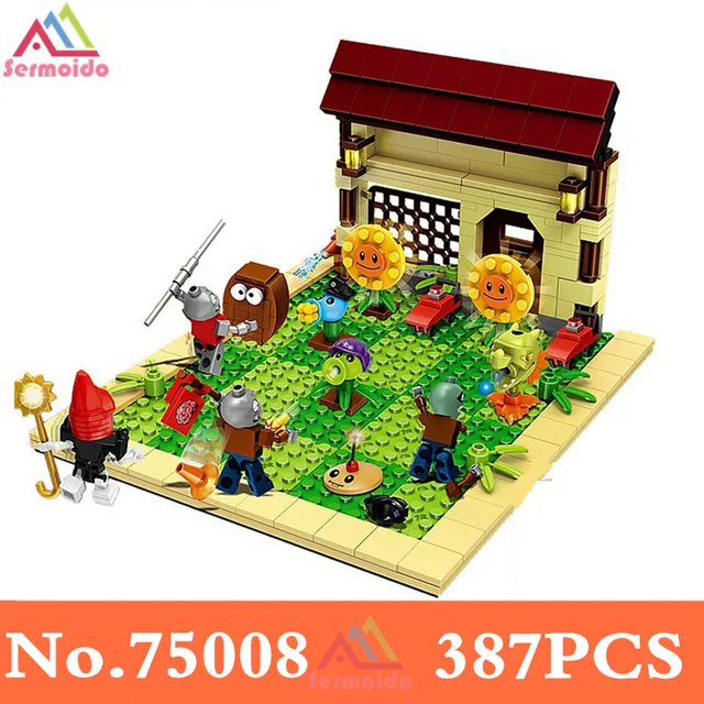 Best Offers sermoido 387PCS Plants vs Zombies Military Weapon tToy Struck Game Building Blocks Anime Figures Toys For Children Gifts DBP163