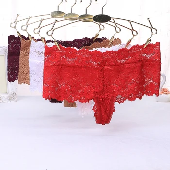 

Women Lace Panties Underwear Low Waist Buttock Temptation Water Soluble Jacquard Seamless Underwear Briefs Breathable Panties