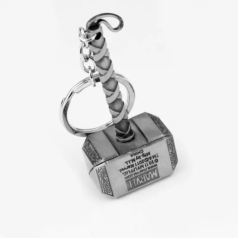 

Movie Avengers Endgame Superhero Thor Hammer Alloy Car Keychain Holder Best Friend Graduation Chirstmas Day Gift