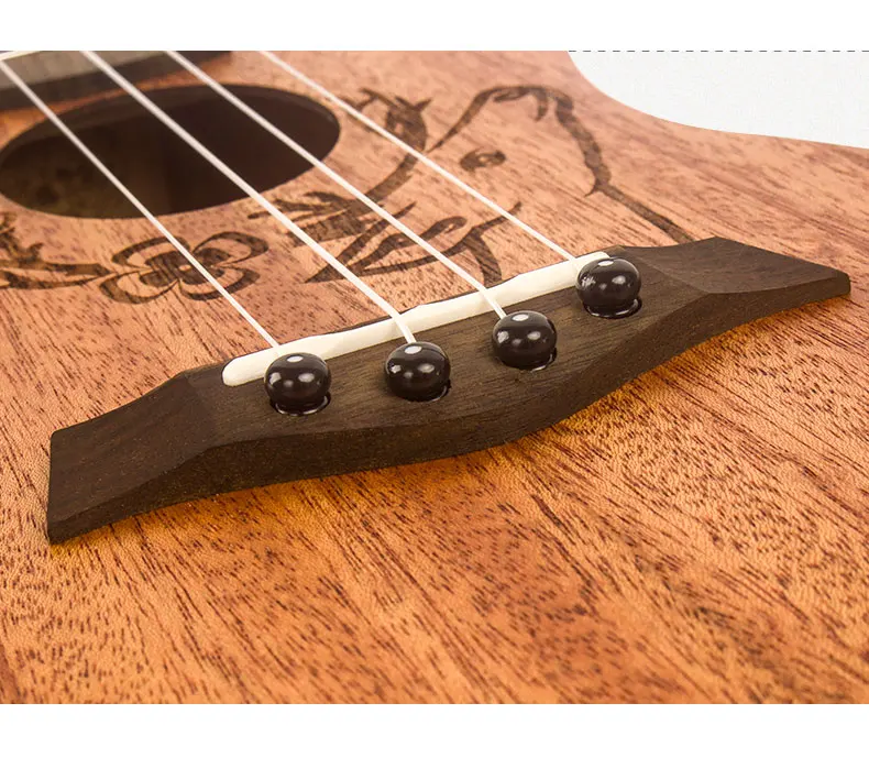 Ukulelele21/23 дюйма концертная Мини электрическая акустическая гитара 4 струны Ukelele