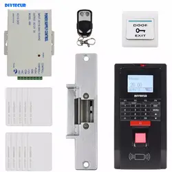 Diysecur Дистанционное управление отпечатков пальцев ID Card Reader пароль дверной Система контроля доступа + удар замок для офиса/дом
