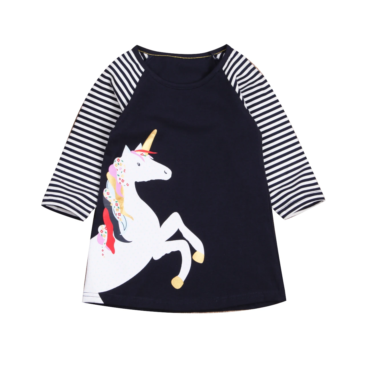 

Toddler Girls Unicorn Tees Long Sleeve Tunic Top