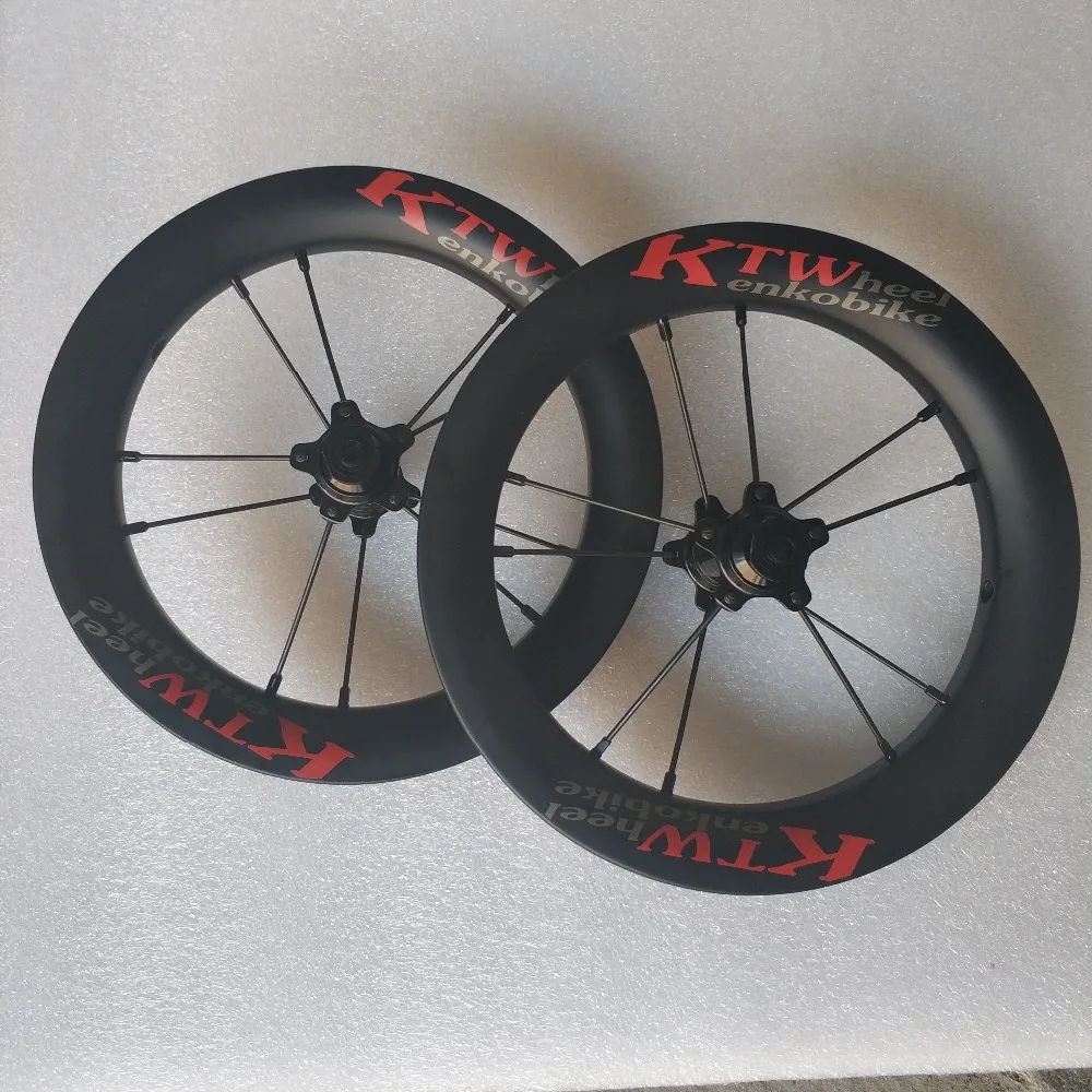 

Carbon Wheels KTW 12 inch 203 carbon wheelset with aluminum hub colorful carbon wheel for Kids' balance Bicycle custom