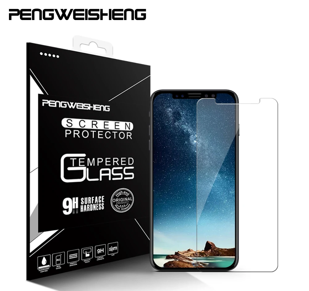 Ultra-thin Premium Tempered Glass For iPhone X 10 Screen Protector For iPhone 10 X Protection Film Glass (Not Full Cover)