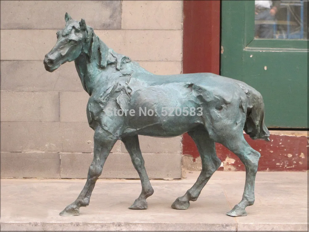 

20"Western Art Bronze Statue Sculpture Art Object Creative imaginative Horse
