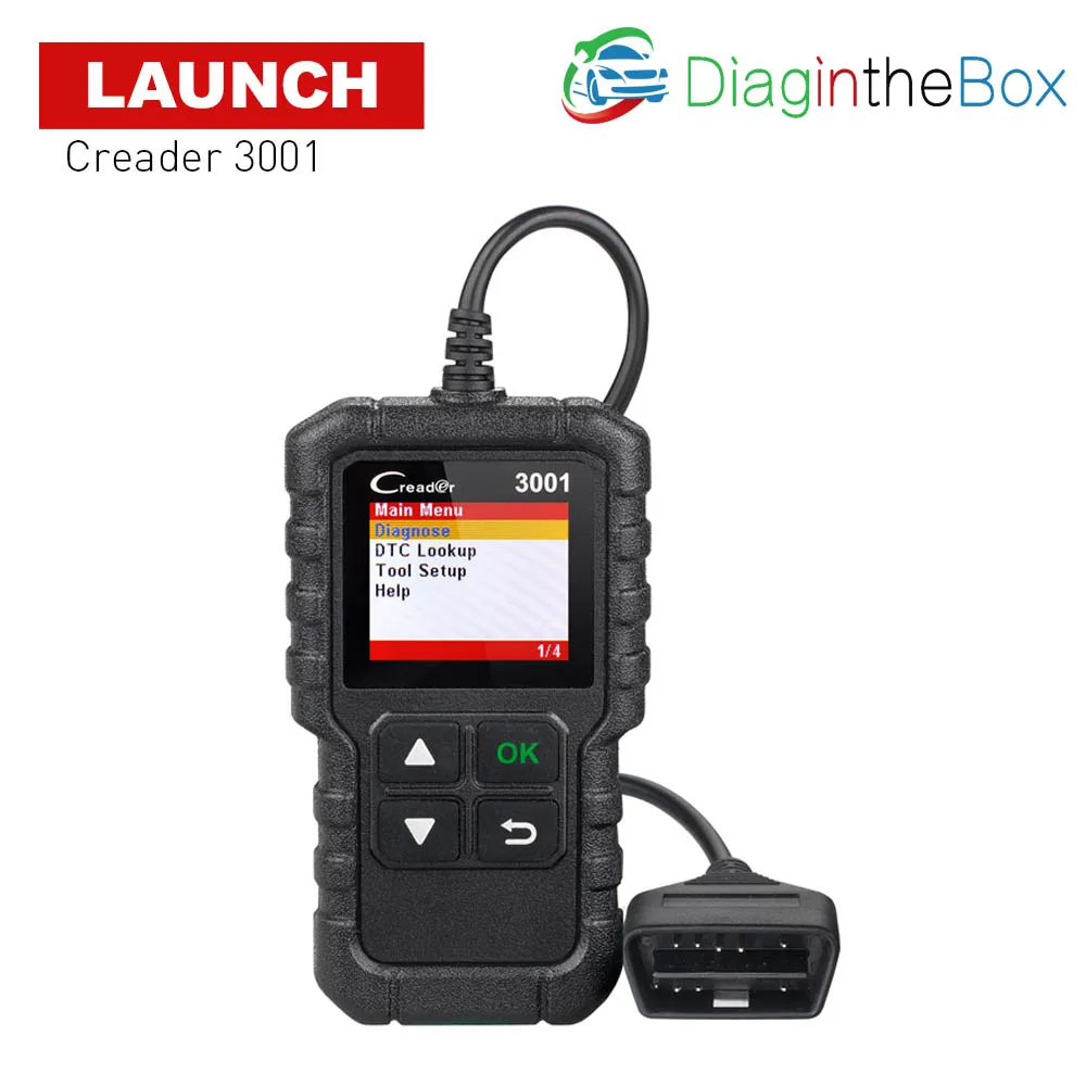 

LAUNCH auto diagnostic tool Creader 3001 obd2 eobd obd 2 obdii code reader scanner CR3001 with Multi-language good than ELM327