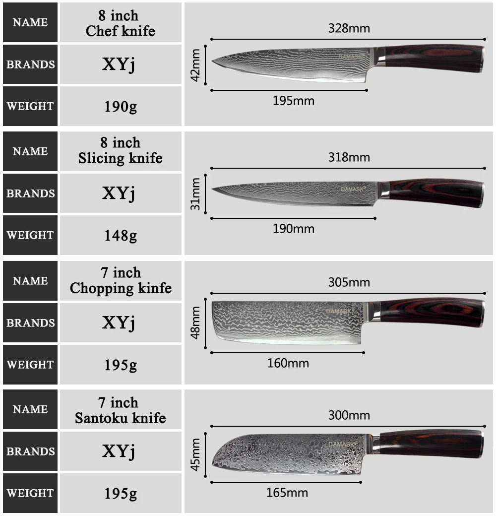 Дамасский нож Santoku из дамасской стали с высокой твердостью G10 цветные кухонные ножи с деревянной ручкой японские ножи нож для мяса нож для нарезки шеф-повара