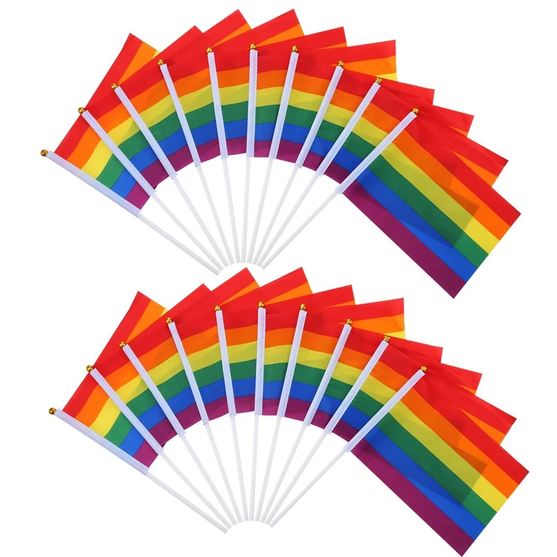 20 упаковок, Радужный Флаг для геев, ЛГБТ, Радужный Флаг для праздника, карнавала - Цвет: As photo