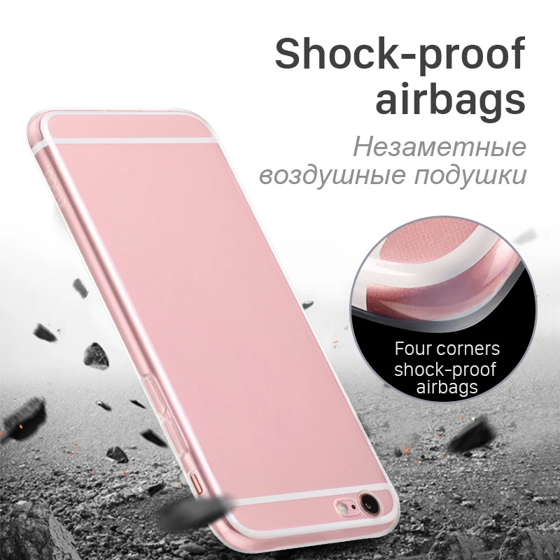 HOCO мягкий ультра тонкий чехол для телефона s iPhone 6 6s PLUS 4 7 и 5 дюйма прозрачный