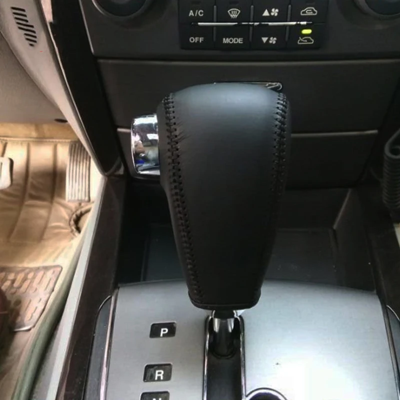 

Case for KIA Sorento 2007 Automatic Gear Cover Hand Sewing Auto Shift Collars Car-styling DIY Genuine Lether Covers