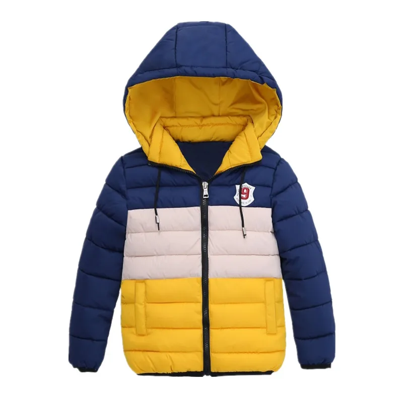Best  Boys Blue winter coats & Jacket kids Zipper jackets Boys thick Winter jacket high quality Boy Winte