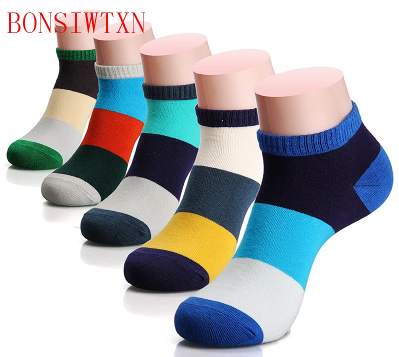 BONSIWTXN Brand One Pairs High Quality brand spell color men's sock