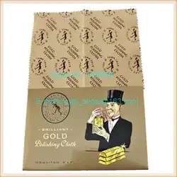 Золото ткань для полировки ювелирных изделий чистой тканью коробка 1 ломтик упаковка 10 шт. упаковки распродажа Оптовая продажа, Бесплатная