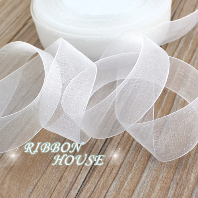 

(50 yards/roll) 1''(25mm) organza ribbons wholesale gift wrapping decoration ribbons