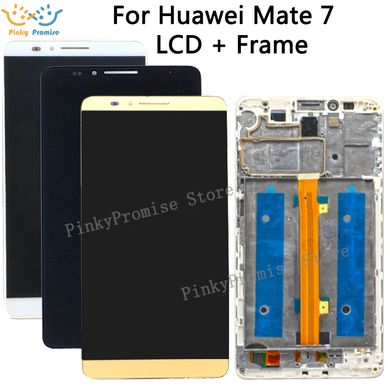 

Huawei mate 7 LCD Display+Touch Screen Digitizer Assembly Replacement Parts Screen with Frame For 6.0" Huawei mate7 LCD
