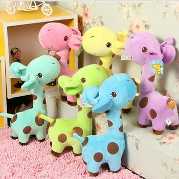 

Giraffe Plush Toys 1PCS 18cm Cute Baby Toys Rainbow Dolls For Kids gifts Cute Plush Soft Animal Children Birthday Fiber stuffed