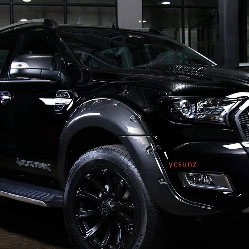 2016 2017 Carbon Fiber Fender Flares For Ford Ranger 2017 T7 Wildtrak