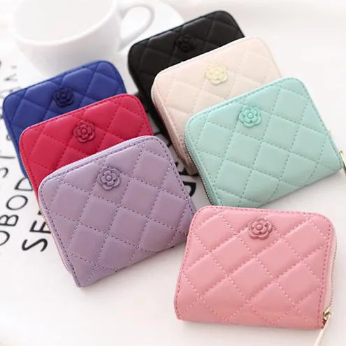 2015 Women Candy Color Small Thin wallets Female Famous Brand Designer Mini Coin Purses Girls ...