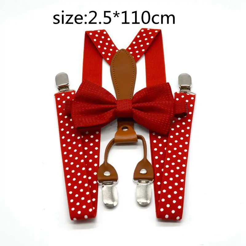 red suspender set