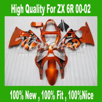 

MTHNINJA ZX 6R 2000 2002 fairing For KAWASAKI ZX-6R 2000-2002 ZX 6R 00 01 02 motorcycle Fairing kits orange black bodywork #se41