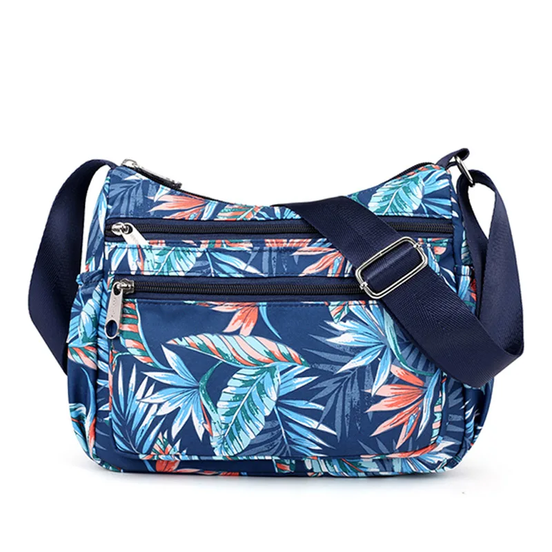 Модная женская сумка на плечо с мультипликационным принтом, Высококачественная нейлоновая сумка-мессенджер, много карманов, сумка через плечо, нейлоновая сумка, сумочка - Цвет: A