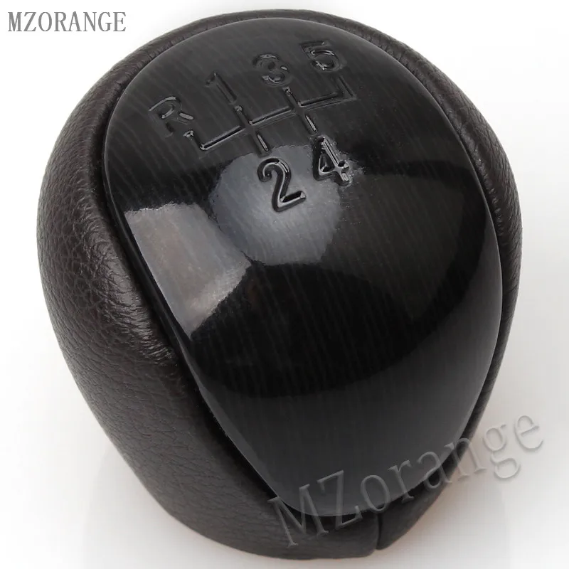 

MZORANGE 5 Speed Black Leather Manual Transmission Gear Shift Knob For Hyundai Elantra I30 For Kia Forte Soul 1 Piece