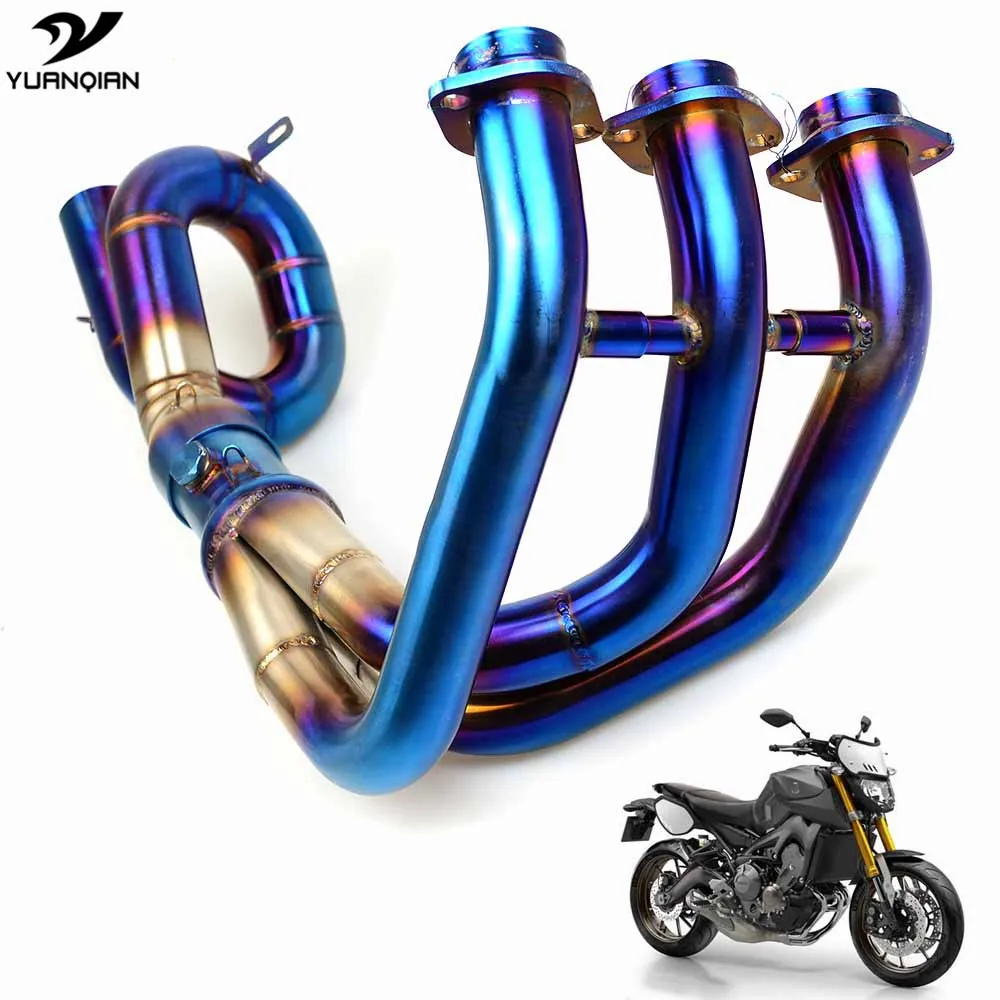 Connector Front Mt09 Middle Exhaust Pipe For Yamaha MT09 MT 09 MT 09 Motorcycle Exhaust Muffler
