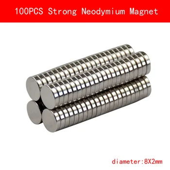 

100pcs Mini N35 8*2mm Round Disc Magnets 8mm*2mm Rare Earth Magnet NdFeB Strong Magnetic Magnetite Super Magnets