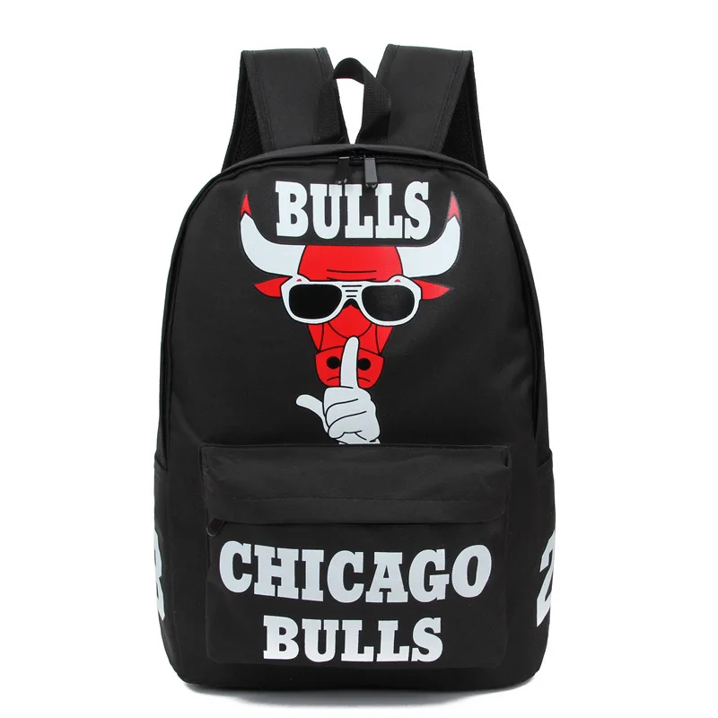Us 22 49 25 Off New Bulls Pelican Printed Canvas Shoulder Bag Large Capacity Junior High School Students Schoolbag And Boy Backpack In