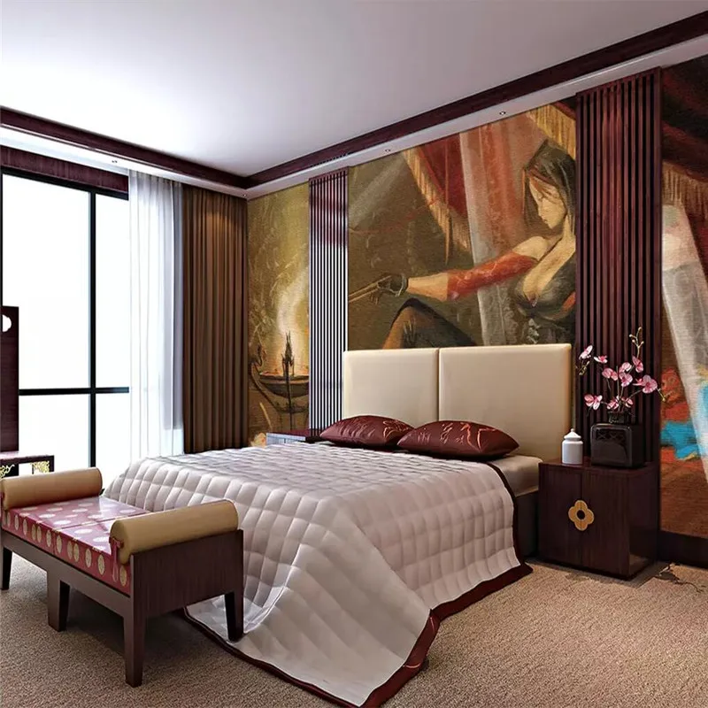 

Hand-painted dragon girl beautiful princess professional production wallpaper mural custom poster photo wall