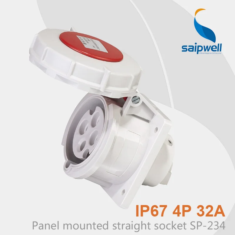 Saipwell Hot Sale IP67 Industrial Electrical Socket Multi Power Socket