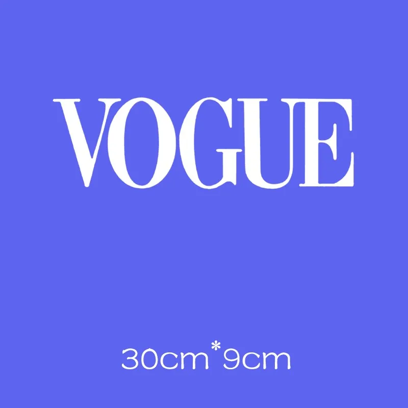 VOGUE, для переноса утюгом полоски на одежде наклейки термочувствительного патчи применения одного гладильная печати на ткани для одежды, топы