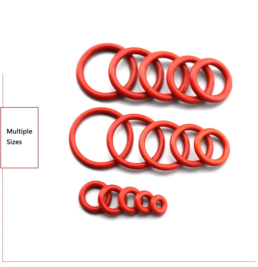 PCP Пейнтбол прочный разъем красный Силиконовое уплотнительное-образных уплотнительных кольца 15 Размеры прокладка замены уплотнительное-образных уплотнительных кольца для быстрого соединения фитинг 225 шт./кор
