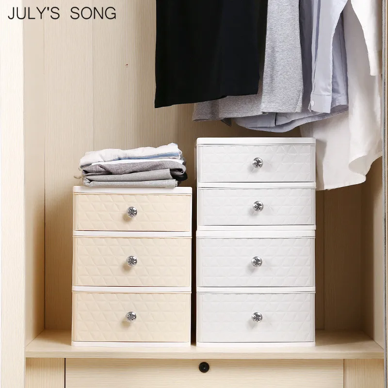 JULY'S SONG пластиковый ящик для хранения нижнего белья органайзер для хранения носков контейнер для шкафа органайзер для рабочего стола чехол для хранения