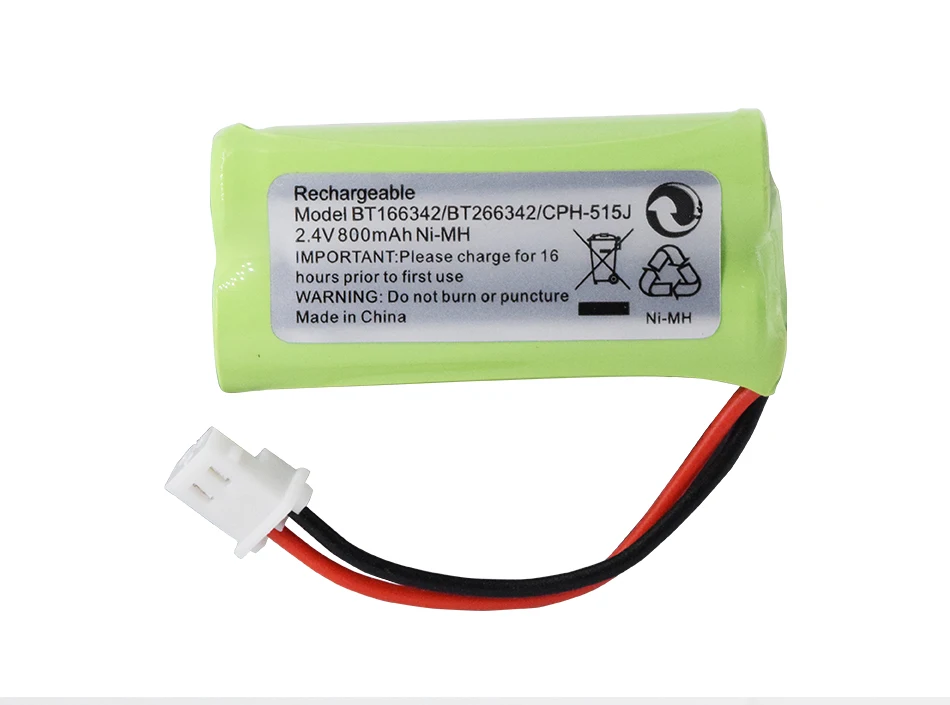 BT-166342 2,4 V 800mAh 2* AAA Ni-MH аккумуляторная батарея для беспроводного телефона BT-166342