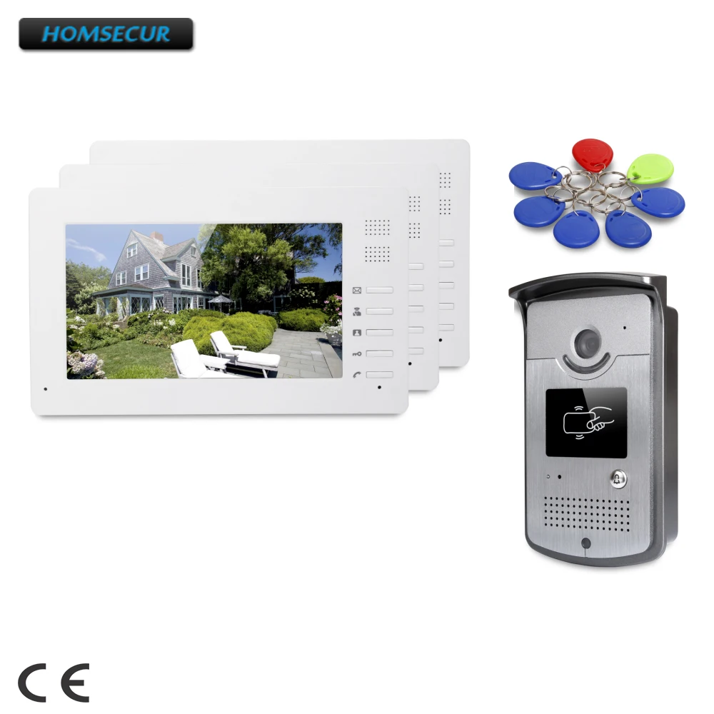 

HOMSECUR 7inch Wired Video Door Phone Intercom System with Mute Mode for Home Security XC001+XM706