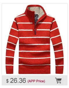 Warm Winter Sweaters Mens Knitwear Classic Pullovers Stand Collar Clothing