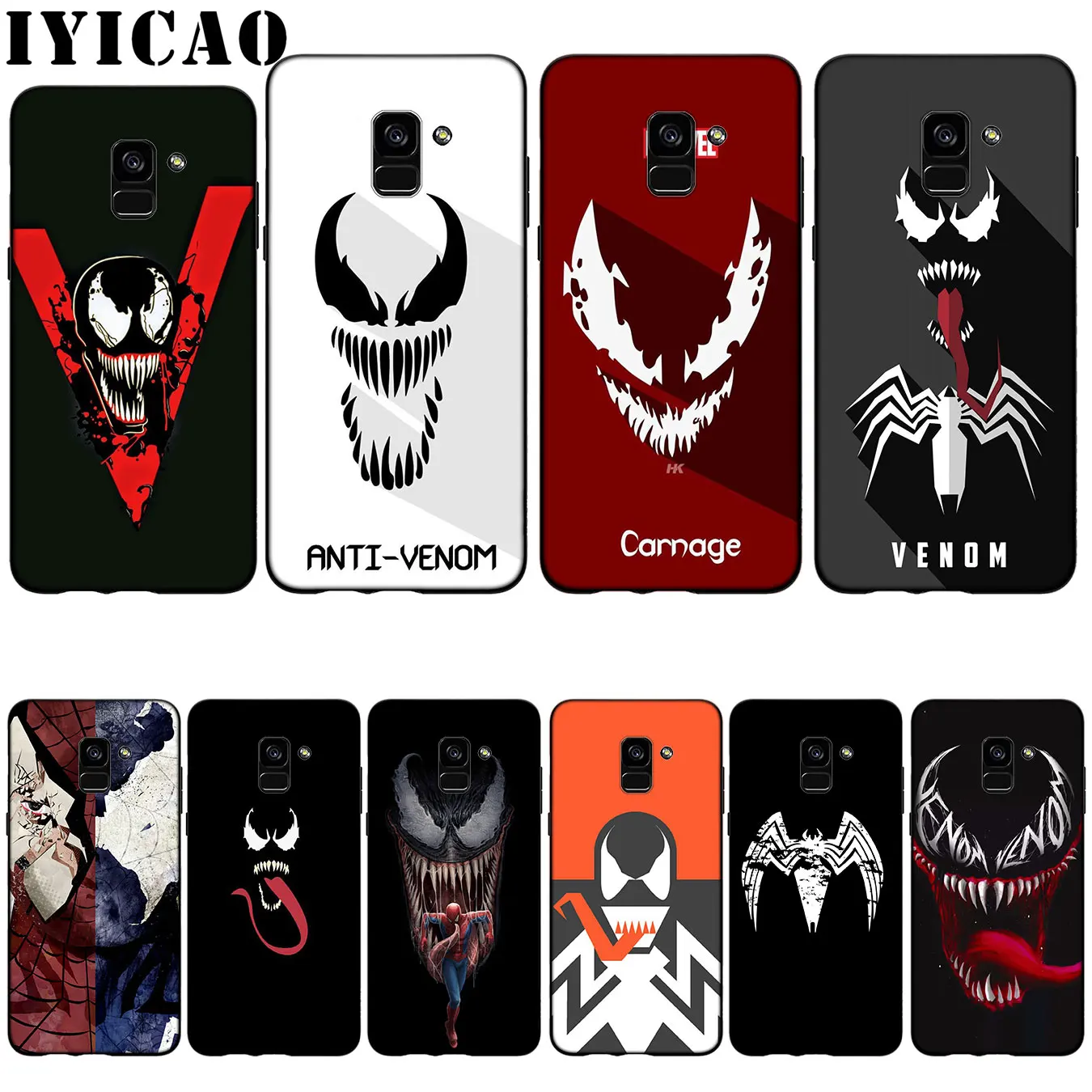 IYICAO Venom Marvel злодей Мягкий силиконовый чехол для samsung Galaxy A6 плюс A9 A8 A7 2018 A3 A5 2016 2017