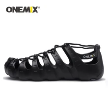 ONEMIX/мужская летняя новая многофункциональная водонепроницаемая обувь на резиновой подошве; Женская стильная пляжная обувь; обувь на шнуровке; светильник