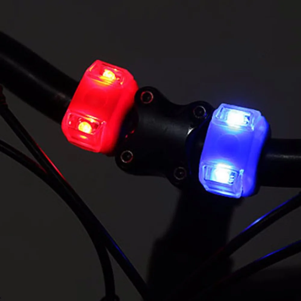 Cheap Hot Ultra Bright 3 Mode 2 LED Bike Bicycle Cycling MTB Head Front Light Rear LED Flash Lamp include battery Bike Accessories 1