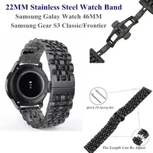 22 мм металлический ремешок для часов из нержавеющей стали для samsung Galaxy Watch 46 мм сменный Браслет для gear S3 Classic/Frontier Bracelet