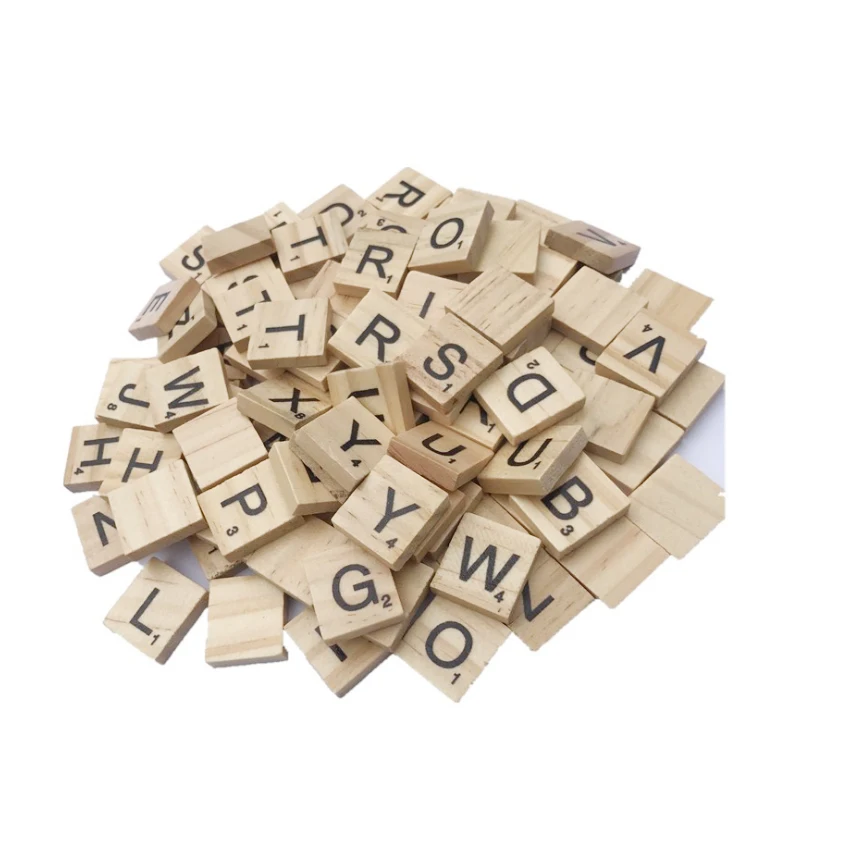 

500pcs/lot Baby Intelligence Development Wood Crafts Diy English Alphabet Puzzle Literacy Box