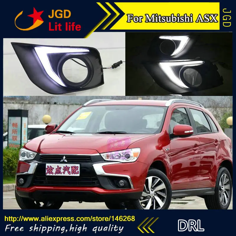 Free shipping ! 12V 6000k LED DRL Daytime running light for Mitsubishi