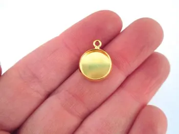 

Gold Plated 10mm bezel settings pick your amount, B157theof